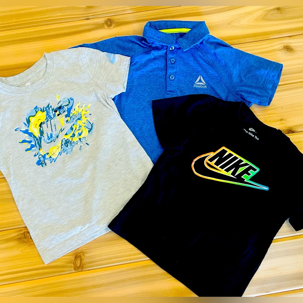 Set of 3 Boy Nike & Reebok t shirts youth size 7
